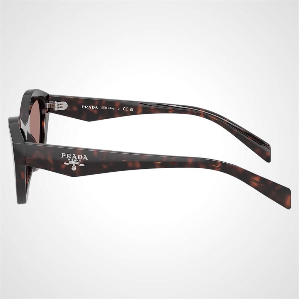 New PRADA Sunglasses Brown Root Tortoise Butterfly Brown Lens - Picture 3 of 6